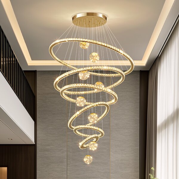 Crystal Chandelier Factory - Luxury Villa Living Room Duplex Easy Hanging