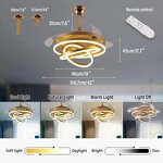 LED Ceiling Fan Light Manufacturer - Bedroom Energy Saving Dimmable Remote Iron