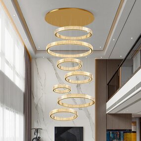 Crystal Chandelier Manufacturer - Modern Simple Remote 3000K Large Empty