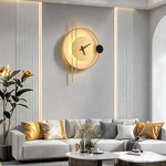 LED Clock Wall Lamp Manufacturer - Golden Iron Headboard 220V Wall Mounted