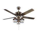 Ceiling Fan Factory - 42 Inch Metal Wood Blades Decorative Remote