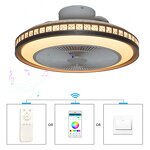LED Lamp Fan Factory - Modern 3600 6000K RGB Remote Flush Mount