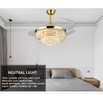 Ceiling Fans Manufacturer - Modern ABS Blades Retractable LED Light Remote