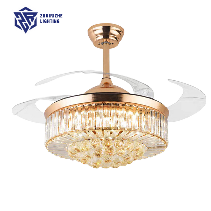 Ceiling Fans Manufacturer - Modern ABS Blades Retractable LED Light Remote