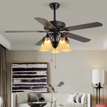 LED Ceiling Fan Light Manufacturer - 42 Inch Silent Pure Copper Motor Wooden