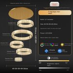 Crystal Chandelier Manufacturer - Modern Simple Remote 3000K Large Empty