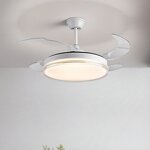 LED Ceiling Fan Light Factory - Modern Nordic Retractable Intelligent