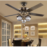 Ceiling Fan Factory - 42 Inch Metal Wood Blades Decorative Remote