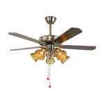 Ceiling Fan Factory - 42 Inch Wooden Leaf E27 Remote Light Kit