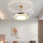 LED Fan Lamp Factory - 2024 New Bluetooth Remote Mute DC Motor