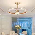 LED Ceiling Fan Manufacturer - Luxury Gold Pendant Elegant Hanging Remote