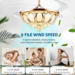 LED Ceiling Fan Light Manufacturer - Modern Luxury 220V AC DC Motor Remote