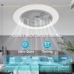 LED Ceiling Light Manufacturer - Dimmable Built-in Fan Remote DC Motor