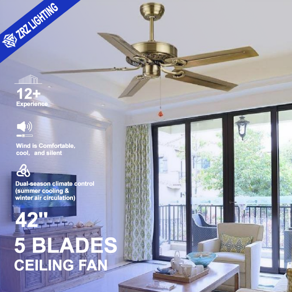 LED Ceiling Fan Manufacturer - Hot Sale 5-Blade Silent High Wind DC Motor