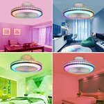 LED Lamp Fan Factory - Modern 3600 6000K RGB Remote Flush Mount