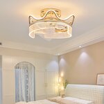 LED Ceiling Fan Light Factory - Minimalist Acrylic Aluminum 360 Degree Moving