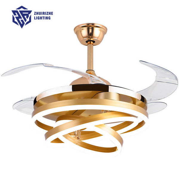 LED Ceiling Fan Light Manufacturer - Bedroom Energy Saving Dimmable Remote Iron