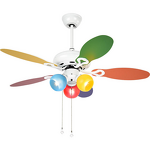 LED Fan Light Factory - Nordic Style Colorful Wood Blades DC Motor Remote
