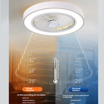LED Ceiling Fan Manufacturer - Round Quiet DC Motor 3 5 Blades Remote