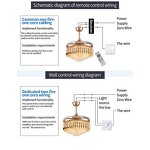 LED Ceiling Fan Lamp Factory - Customized Crystal Remote Control Indoor