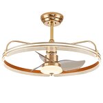 LED Ceiling Fan Manufacturer - Luxury Gold Pendant Elegant Hanging Remote