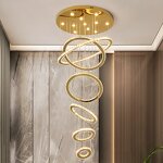 Crystal Chandelier Factory - Golden Creative Round Crystal Glass Circle