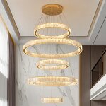Crystal Chandelier Manufacturer - Luxury Duplex High Hollow Adjustable Height