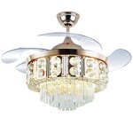 Ceiling Fan Light Factory - Wholesale 42 48 Inch Luxury Crystal LED