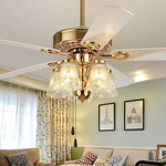 Fan Chandelier Factory - European Style Wood Copper DC Motor 6-Speed LED