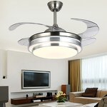 LED Chandelier Fan Manufacturer - Bluetooth Music Gold Invisible