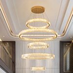 Crystal Chandelier Manufacturer - Luxury Duplex High Hollow Adjustable Height