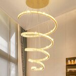 Crystal Chandelier Manufacturer - Light Luxury Rotating Ring Stainless Steel