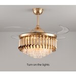 LED Ceiling Fan Lamp Factory - Customized Crystal Remote Control Indoor