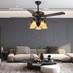 LED Ceiling Fan Light Manufacturer - 42 Inch Silent Pure Copper Motor Wooden