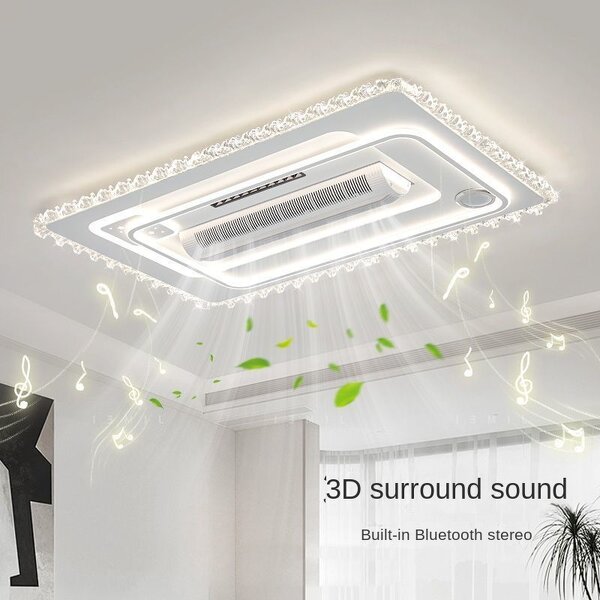 Bladeless Ceiling Fan Light Manufacturer - 6 Speed Remote Dimmable LED Music Sync