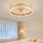 LED Ceiling Fan Manufacturer - Luxury Gold Pendant Elegant Hanging Remote