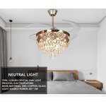 Ceiling Fan Manufacturer - 42 Inch Folding Blades LED 3 Colors Remote