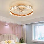 LED Ceiling Fan Manufacturer - Luxury Gold Pendant Elegant Hanging Remote
