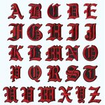 Embroidery Patch Factory - OEM Gothic Style 3D Letter Patches