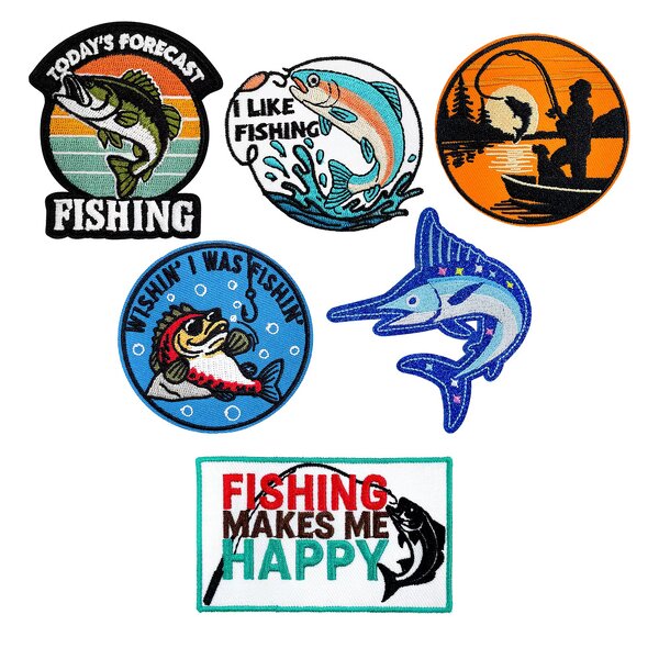 Embroidery Patch Factory - OEM PVC Felt Garment Fish Angler