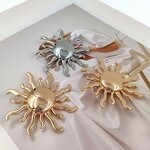 Shank Button Factory - OEM Gold Silver Sun Flower Alloy Button