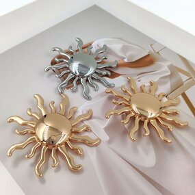 Shank Button Factory - OEM Gold Silver Sun Flower Alloy Button