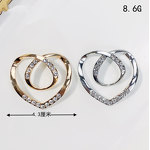 Belt Buckle Factory - OEM Heart Shape Alloy Rhinestone Craft