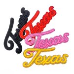 Embroidered Patch Factory - OEM Custom Iron-on Texas Glitter