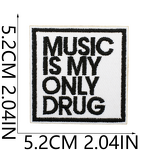 Embroidered Patch Factory - OEM Black White Dialogue Box Fabric