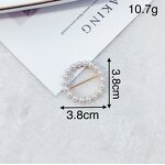 Scarf Buckle Factory - OEM Round Jewelry Metal Pearl Buckle