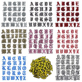 Embroidery Patch Factory - OEM Gothic Style 3D Letter Patches