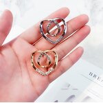 Belt Buckle Factory - OEM Heart Shape Alloy Rhinestone Craft