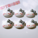 Resin Accessories Factory - OEM DIY Checker Cat Bow Tie