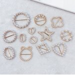 Belt Buckle Factory - OEM Small Star Heart Alloy Rhinestone